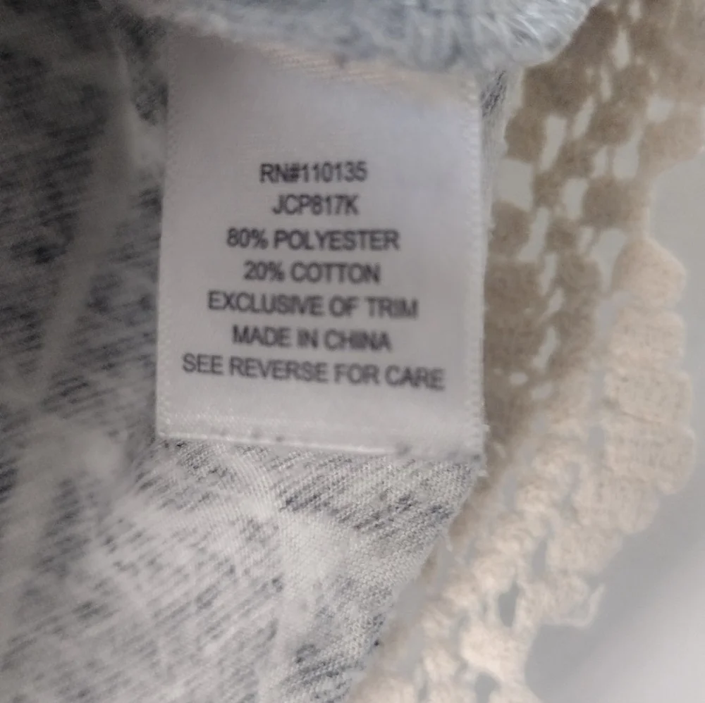 Girls Knit Works Gray Graphic Tee Suze XL